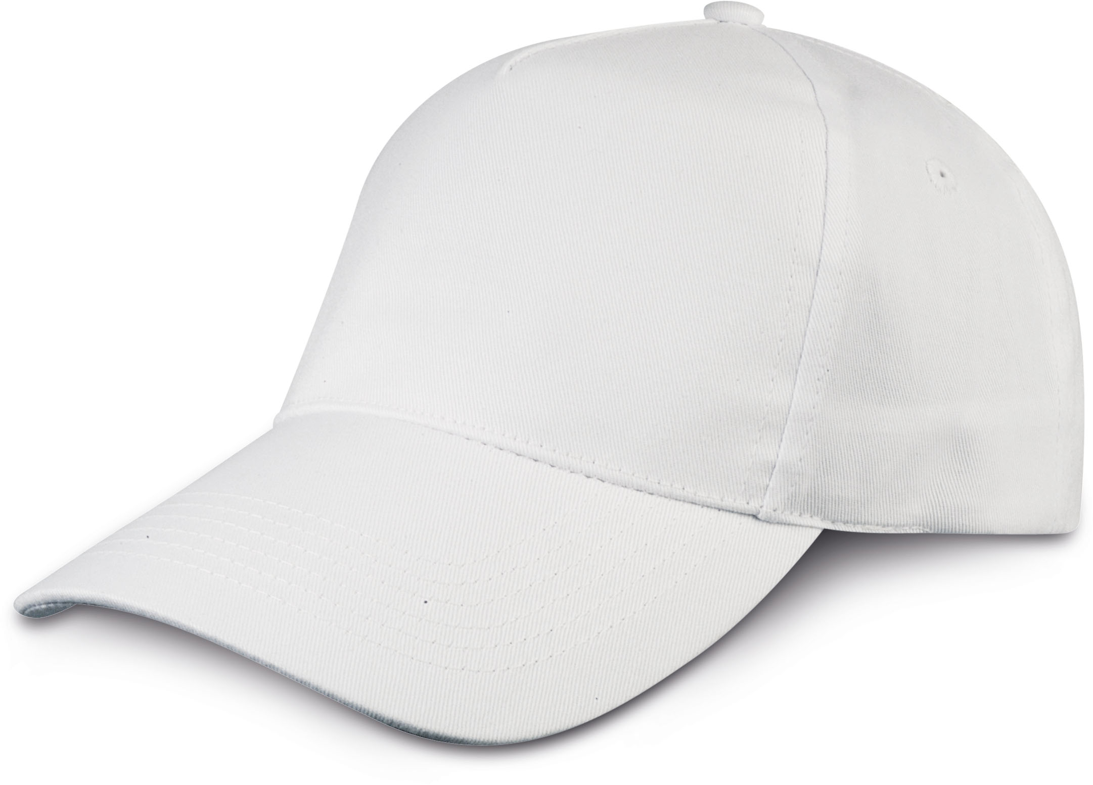 Cappellino 5 pannelli colore bianco da personalizzare con scritte o logo